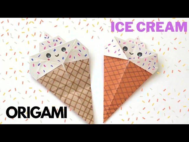 Origami ice cream cone | origami easy| easy paper craft | DIY