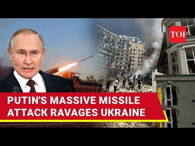 Putin's Deadly 'Revenge': Over 40 Russian Missiles Flatten Kyiv, Ukrainian Cities; 20 Killed