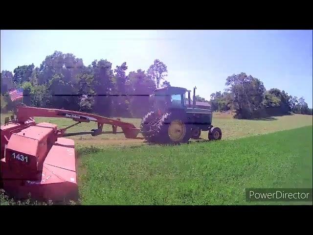 Cutting 3rd crop hay in central Wisconsin