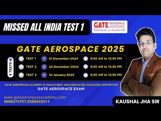 GATE Aerospace All India Free Mock Test 2025 | GATE Aerospace Academy