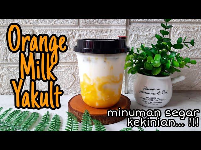 populer di kedai minuman ! || orange milk yakult