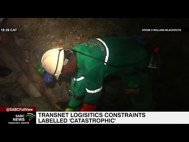 Transnet's logistics constraints labelled a 'catastrophe'