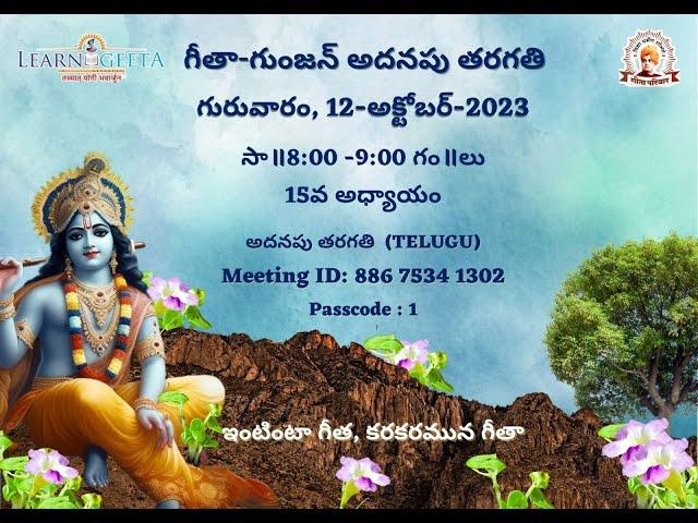 Gita Gunjan Extra Class - 15th Chapter (TELUGU)