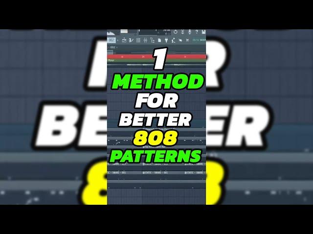 How To Create Catchy 808 Patterns  #flstudio #shorts