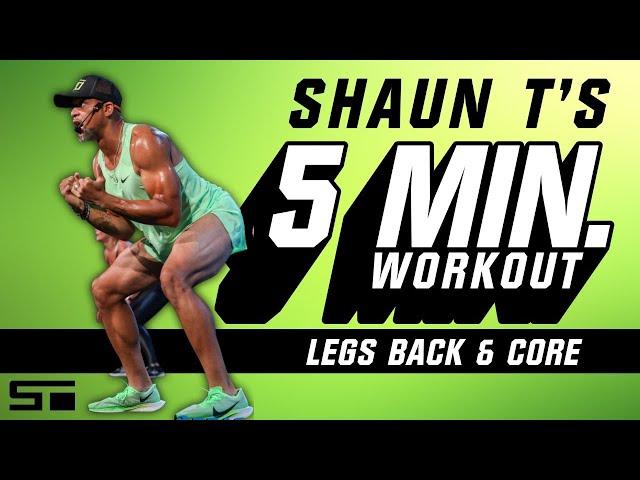 Shaun T 5 Minute Workout Legs Back and Core