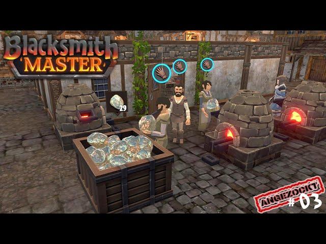 Blacksmith Master #03 ️ Schmelzöfen & mehr Mitarbeiter #angezockt #demo #deutsch