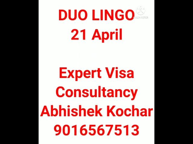 Duo Lingo speaking 21 April - Real exam speaking