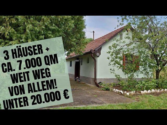 Weinberghäuschen in Südungarn: 3 Häuser + Grundstück mit ca. 7.000 qm für weniger als 20.000 €.