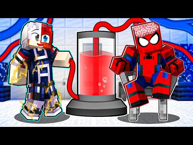 SWAPPING MY LIFE WITH SUPERHEROES IN MINECRAFT!!