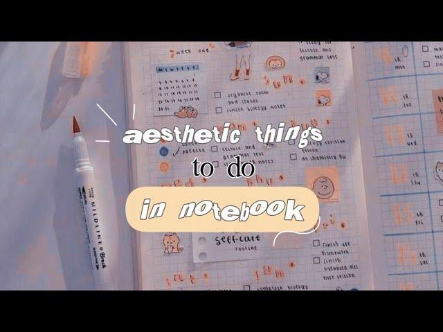 aesthetic things to do in notebook  #aestheticnotes