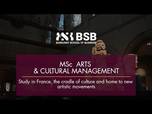 MSc Arts & Cultural Management - Programme overview