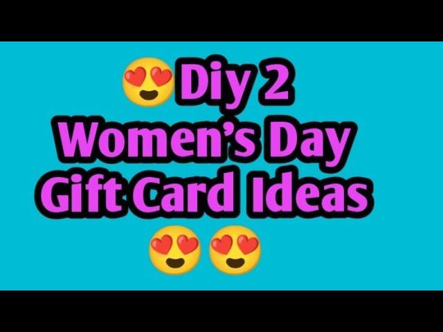 Diy 2 Easy Simple Women's Day Gift Card Ideas/ Women's Day Card Making at Home/Gift for Mom/Video