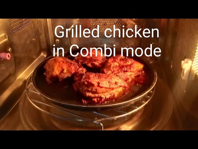 Microwave Combi mode cooking /Tender & juicy grilled chicken recipe in Lg microwave in grillmode.