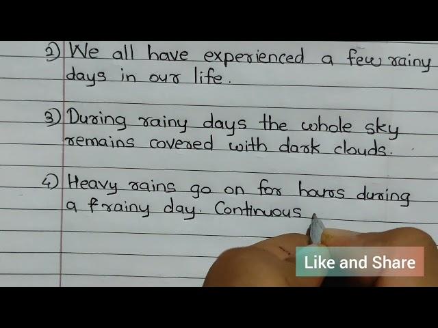 10 Lines on Rainy days essay in english || Rainy Days Essay || GSV Education