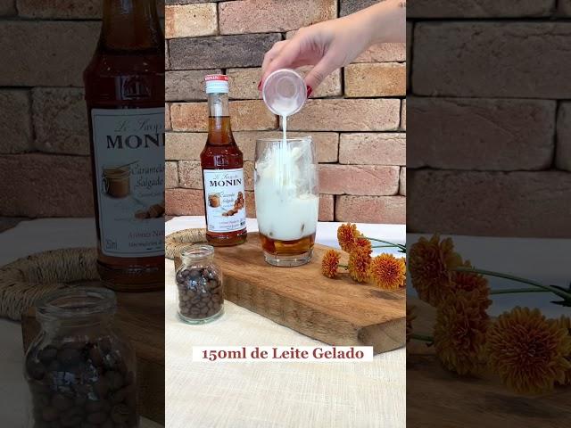 Receita de Café Gelado saborizado com MONIN Caramelo Salgado! ️ #coffee #icedcoffee #cafe