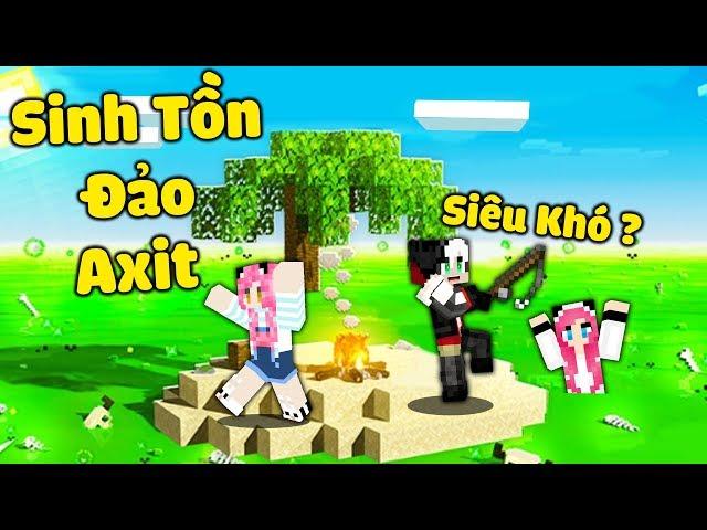 REDHOOD THỬ THÁCH 24 GIỜ SINH TỒN TRÊN ĐẢO AXIT TRONG MINECRAFT*1 NGÀY MỀU SỐNG TRÊN HỒ AXIT MCPE