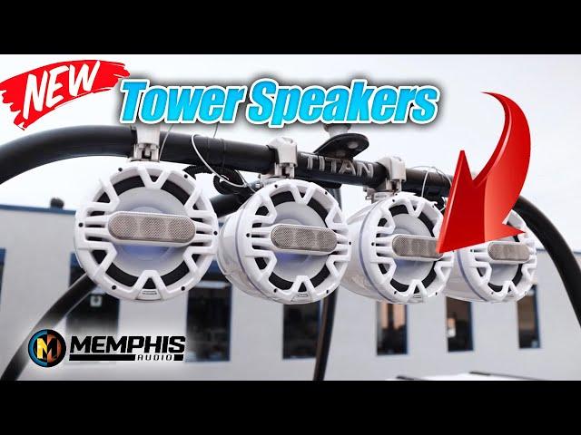 Memphis Audio Boat Tower Speakers MM-84TW, MM-84TB, MM105TB, MM105TW