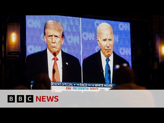 Joe Biden and Donald Trump clash over war in Ukraine | BBC News