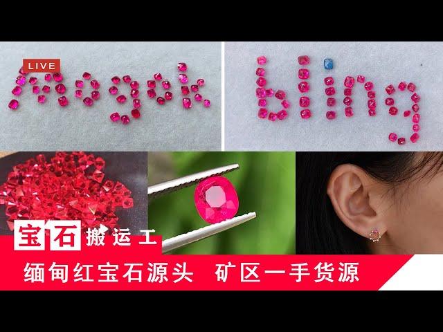 【宝石搬运工】缅甸Myanmar抹谷Mogok矿区红宝石Ruby，蓝宝石Sapphire，尖晶石Spinel，宝石珠宝源头直播LIVE(5/7)