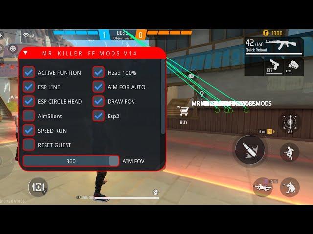 FREE FIRE NEW MOD MENU ️ FULLY ANTI BAN BLACKLIST  AUTO KILL SPEED 100x ALL DIVICE WORKING