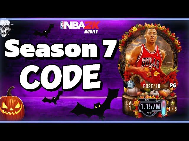 nba 2K mobile codes  Season 7 new Derrick Rose Code + Free packs #nba2kmobile