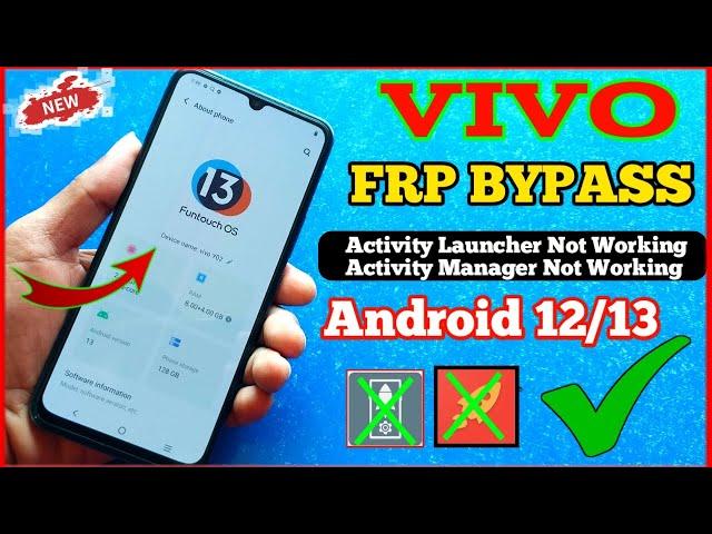 Vivo Y01/Y02 Frp Bypass/Unlock  - Activity Launcher Setup Fail - New Method 2023 Android 12/6