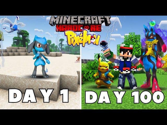 I Survived 100 DAYS as  Ultmate Lucario POKEMON in HARDCORE Minecraft! अभी मजा आयेगा बिडू ||