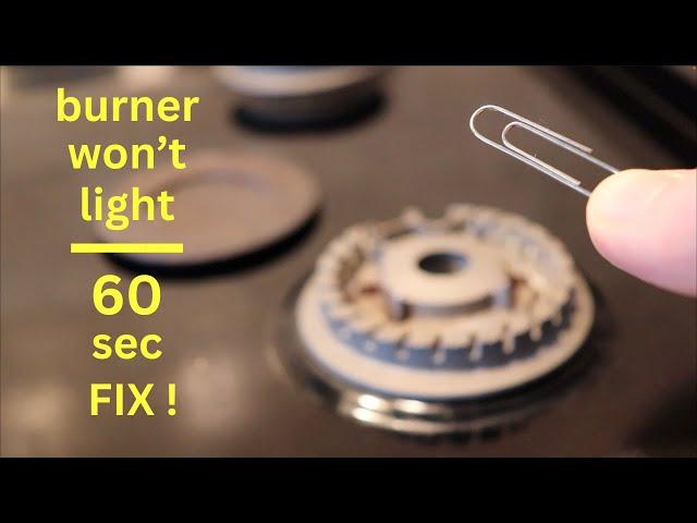 My Gas Burner Won't Light or Ignite on my Stove Top ● 60 Sec Fix !