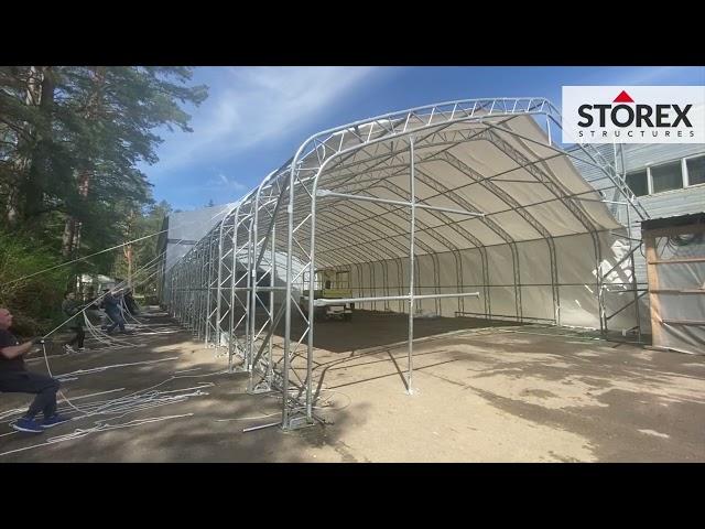Attaching Tent Roof for Storage Tent  EURO 315 by STOREX