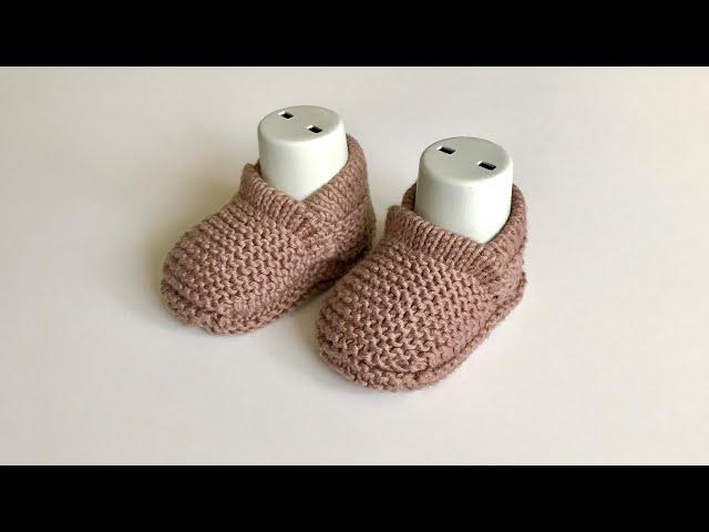 Baby Booties Açıklamalı Altyazı #patik #booties #slippers #knitting