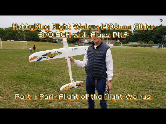 HobbyKing Night Walrus 1400mm Glider EPO 5CH with Flaps PNF - Part 1: Park Flight of Night Walrus