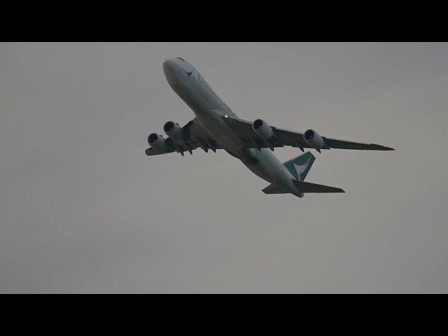 🟊FRA🟊 very steep Take-Off Boeing747-8F Cathay Pacific Cargo