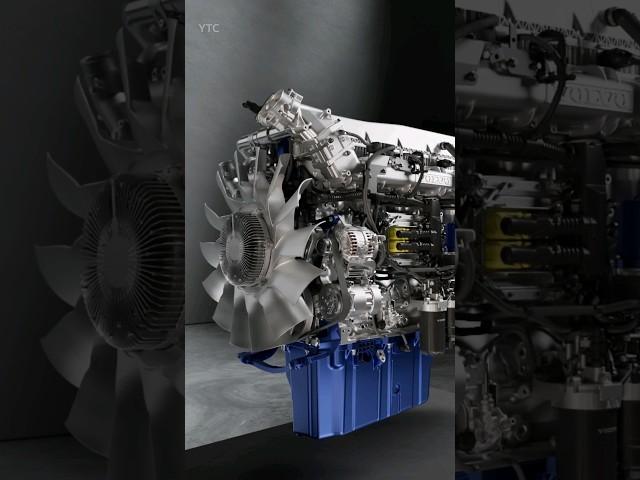 D17 - 17.3 litre, 780 hp, 3800 Nm - strongest engine in the industry - animation. Volvo FH16 Aero