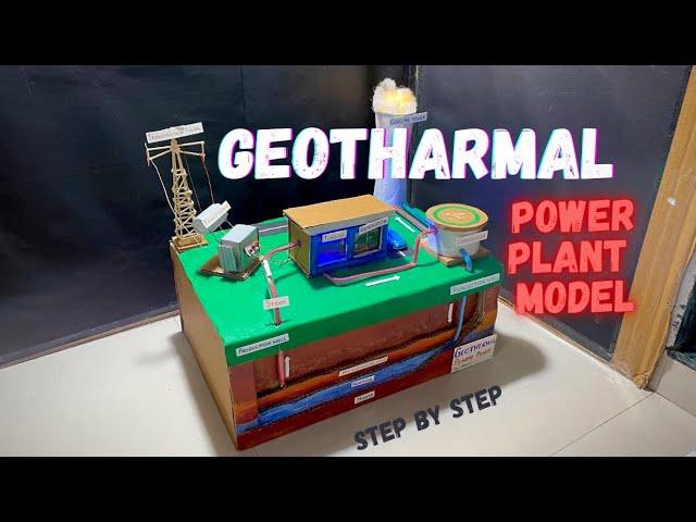 Geothermal power plant model grade 9 #science #greenenergy #ecofriendly NakulSahuArt