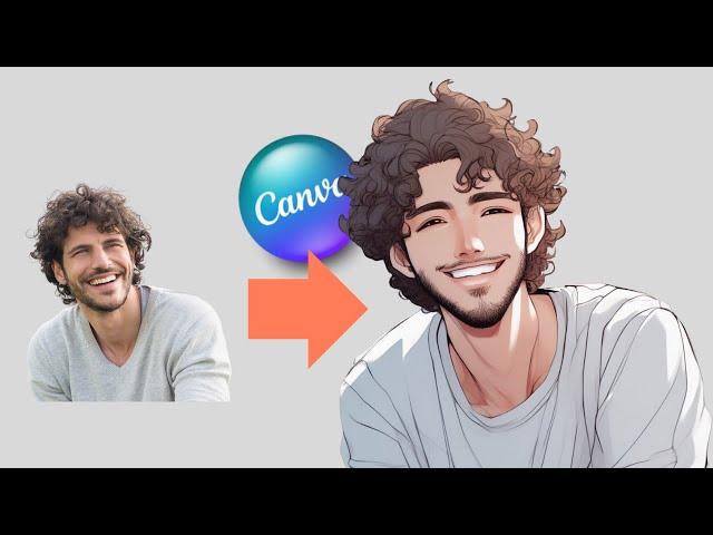 Turn Photo To ANIME Character In Canva Cartoon Effect Tutorial