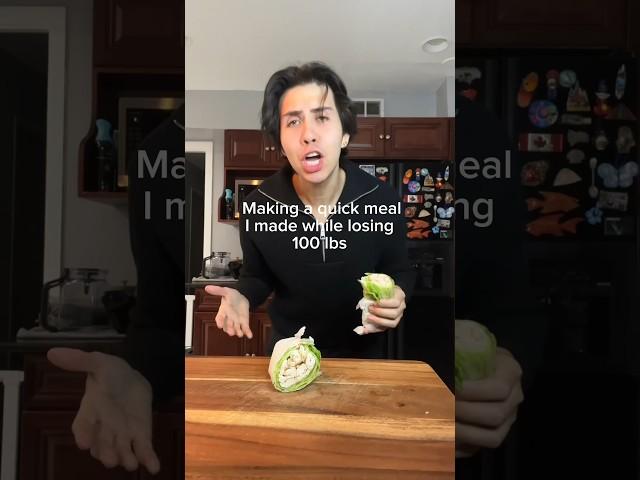 Making a quick meal that I was eating during my 100 weight loss