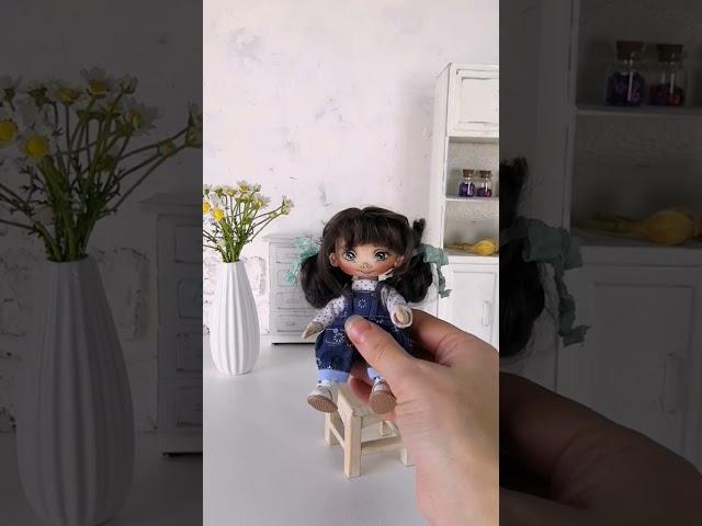 Small art doll handmade 4.7 inches #music #pianomusic #doll #cute #handmade #artdoll