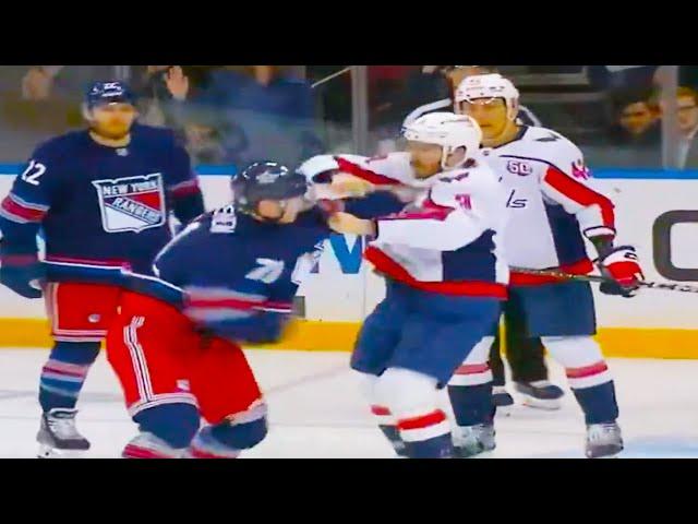 Juuso Parssinen Matt Roy Fight | New York Rangers vs Washington Capitals 2025 NHL Highlights