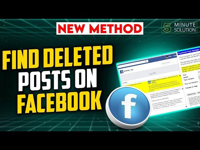 How to find deleted posts on Facebook 2024