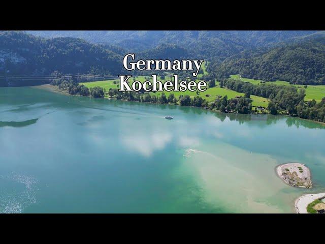 翱翔在德国科赫尔湖的上空，感受湖光山色！Fly Over Germany Kochelsee,  Unforgettable Lake and Mountain Vistas!