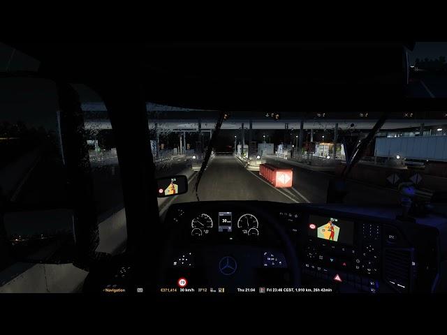 Euro Truck Simulator 2 / Peaceful Night/Rain Drive Through France & Italy (No Commentary No Music)