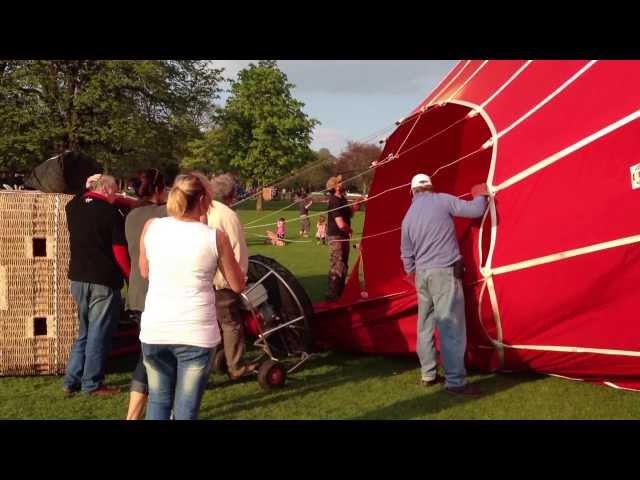 Hot Air Balloon Inflation and Launch - Royal Victoria Park Bath