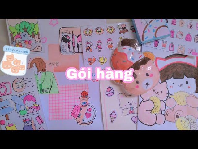 Gói hàng squishy,sticker màu hồng/Packing order with me/LTV channel