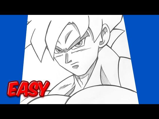 How to Draw Goku Ultra Instinct - Non-Dominant Version | Step-by-Step Pencil Drawing Tutorial