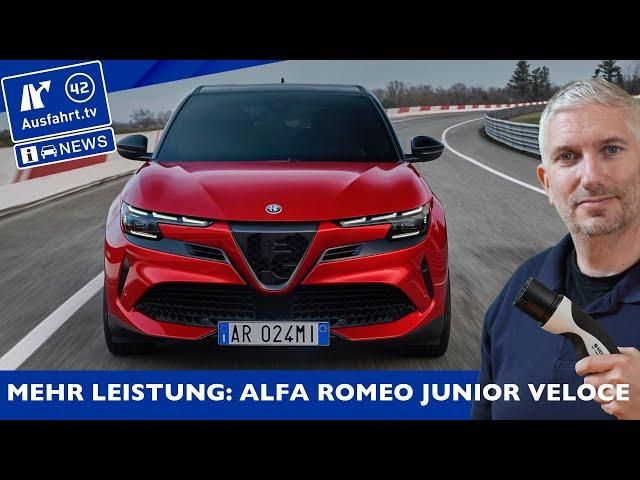 Alfa Romeo Junior Veloce bekommt mehr Leistung  ab Werk AusfahrtTV News