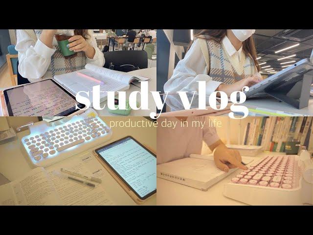 STUDY VLOG  | productive day in my life | prepare for exam, new keyboard ⌨️