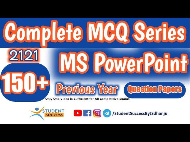 Powerpoint MCQ Questions with Answers | Complete PowerPoint mcq Series | powerpointmcqs | JSDhanju