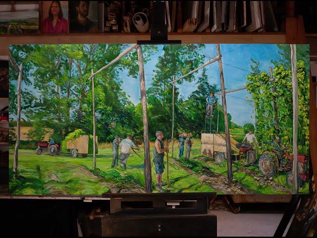 Hop Farm painting Timelapse Lewis Hazelwood-Horner