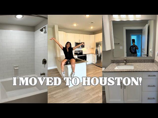 MOVING VLOG: I MOVED TO HOUSTON TX!! 16hour drive , solo move, deep clean my new apartment