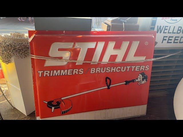 THEMOWERMEDIC1 is live! COOL STIHL DEALER SIGN!